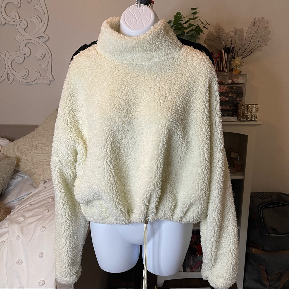 COTTON ON Teddy High Neck Sweater with Drawstring